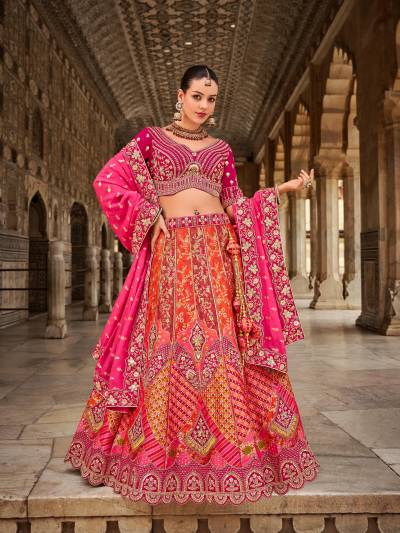 SURSHYAM FASHION KALAMKARI 101 TO 110 DESIGNER WEDDING BANARASI SILK LEHENGA CHOLI WHOLESALER IN INDIA